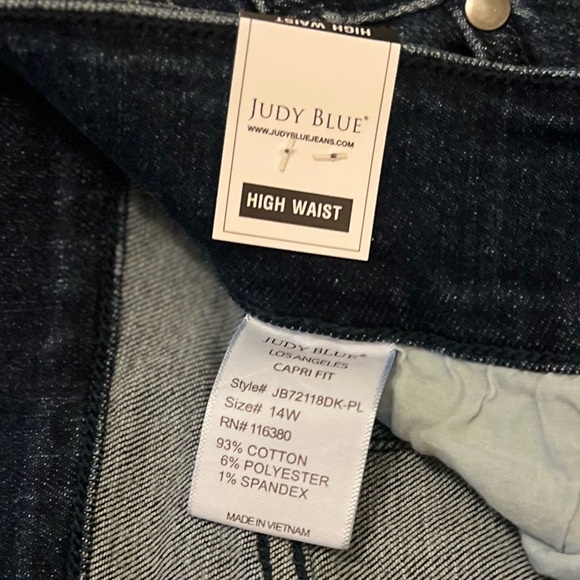 NWT Judy Blue High Rise Double Waist Band Capri Jeans - Picture 8 of 16
